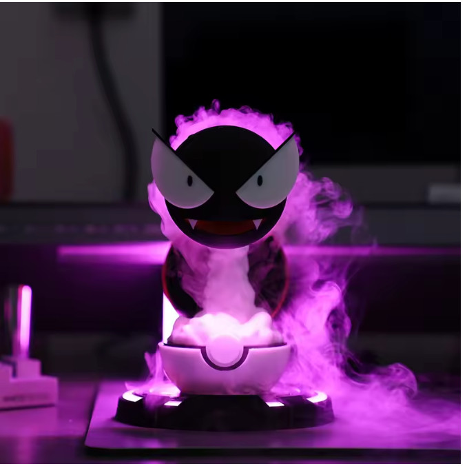 Pokemon Gastly Humidifier Anime USB Mist Maker Desktop Room Decor Night Light