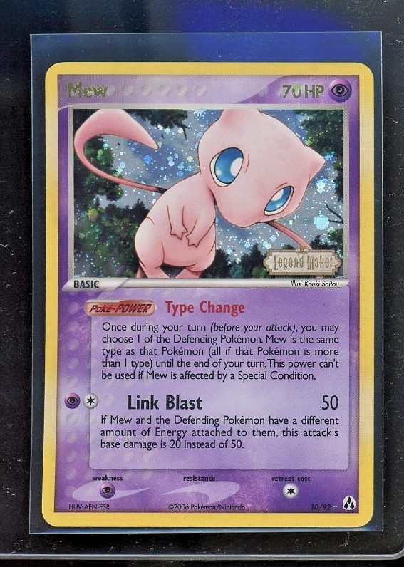 2006 EX Legend Maker Mew 10/92 Stamped Reverse Holo Foil Rare