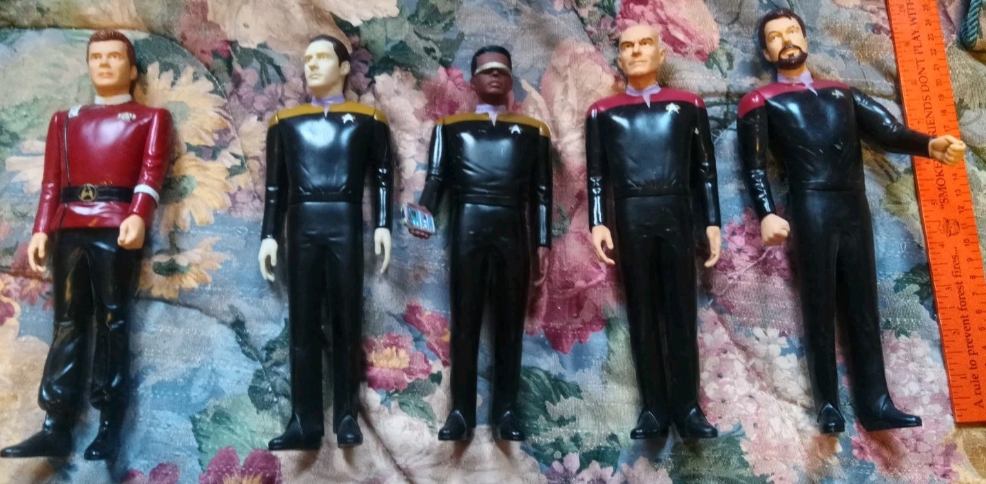 1993-94 PLAYMATES STAR TREK NEXT GENERATION LOOSE ACTION FIGURES LOT  Of 5