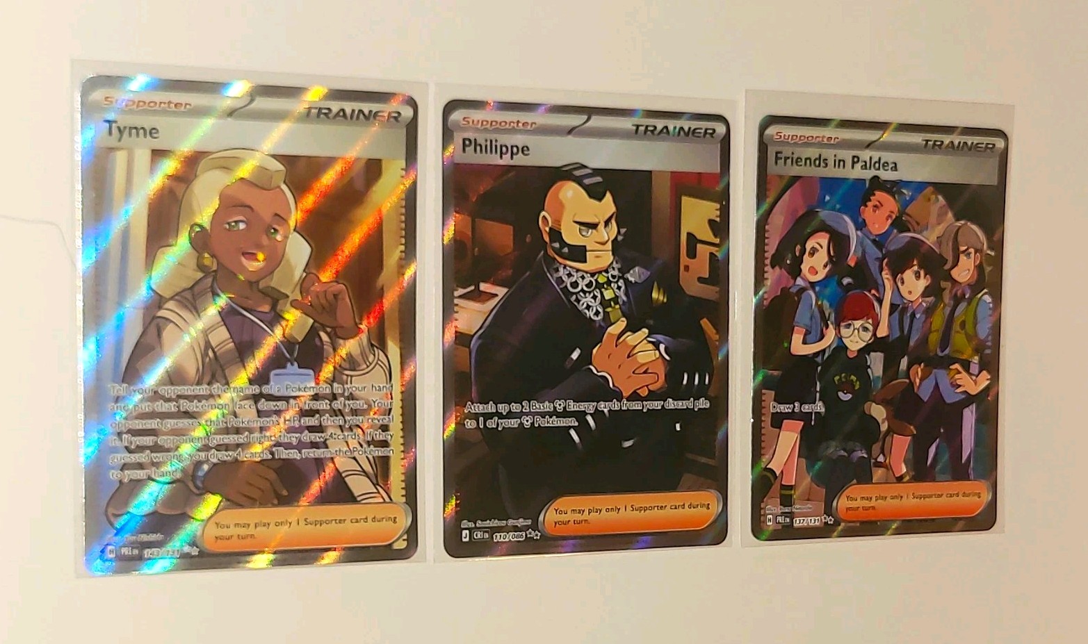 Pokemon TCG Lot Tyme 143/131 Philippe 110/086 Friends in Paldea 137/131 Full Art Pokemon TCG Lot Tyme 143/131 Philippe 110/086 Friends in Paldea 137/131 Full Art