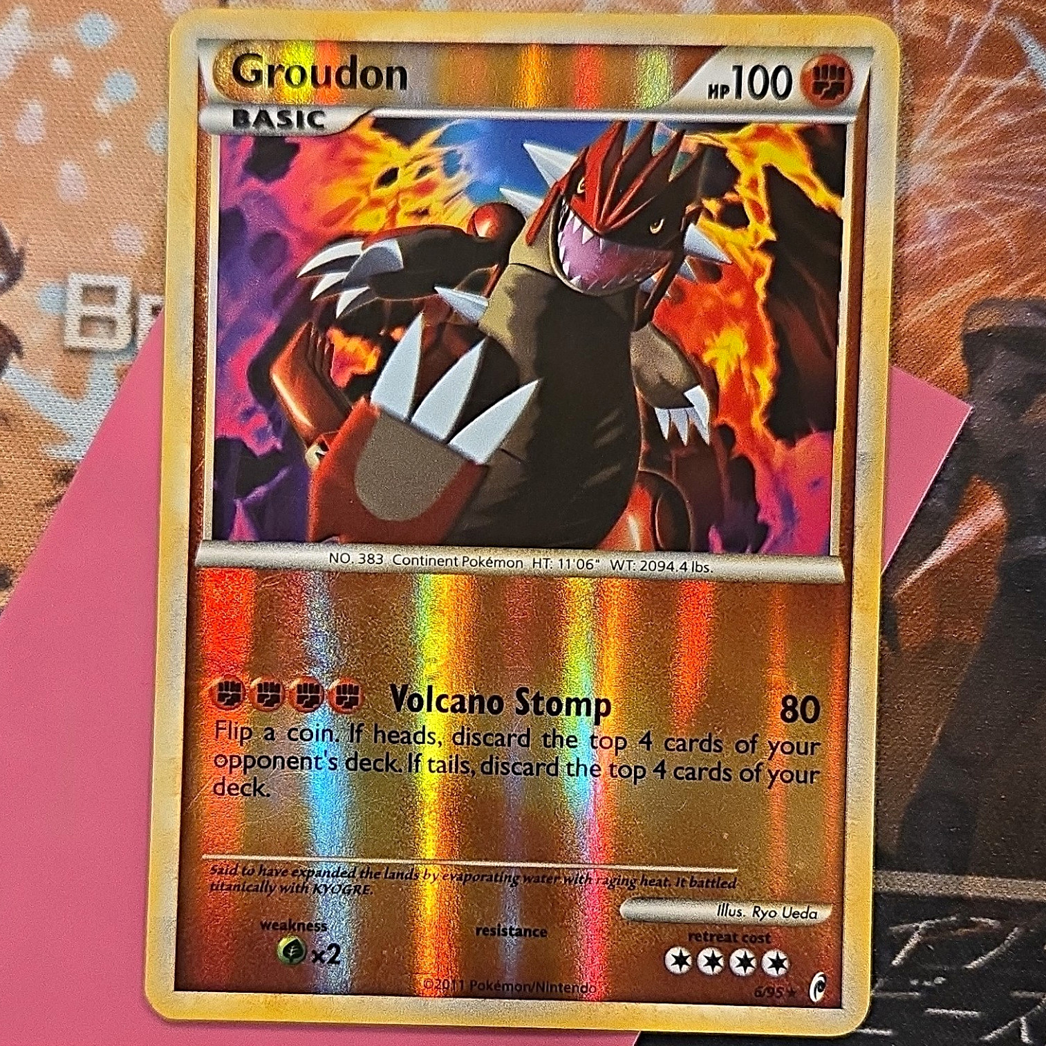Groudon Call of Legends 6/95 Reverse Holo Holo Rare 2011 LP/NM