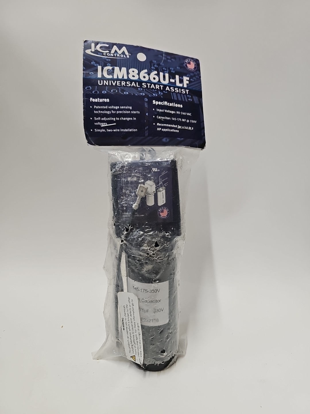 ICM Controls ICM866U-LF Motor Hard Start Capacitor Kit HVAC Compressor NEW OB