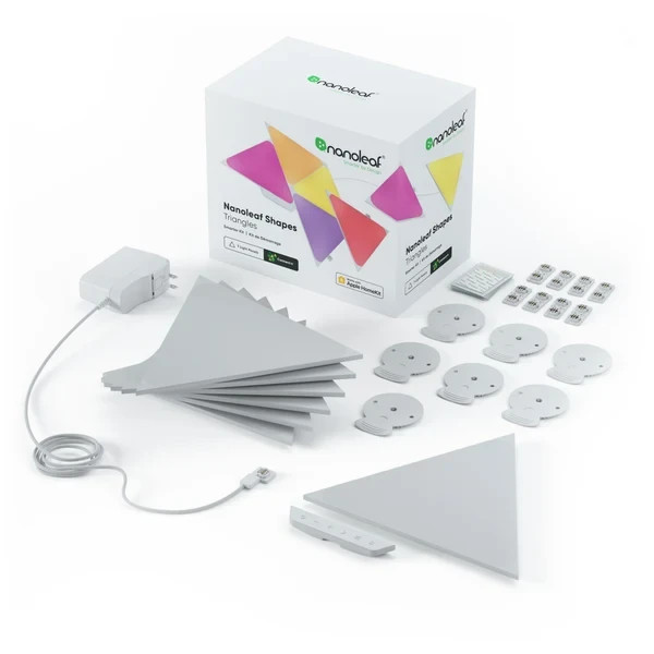 (USED) Nanoleaf Shapes - Triangles Smarter Kit 7 Panels + 3pc Expansion (USED) Nanoleaf Shapes - Triangles Smarter Kit 7 Panels + 3pc Expansion