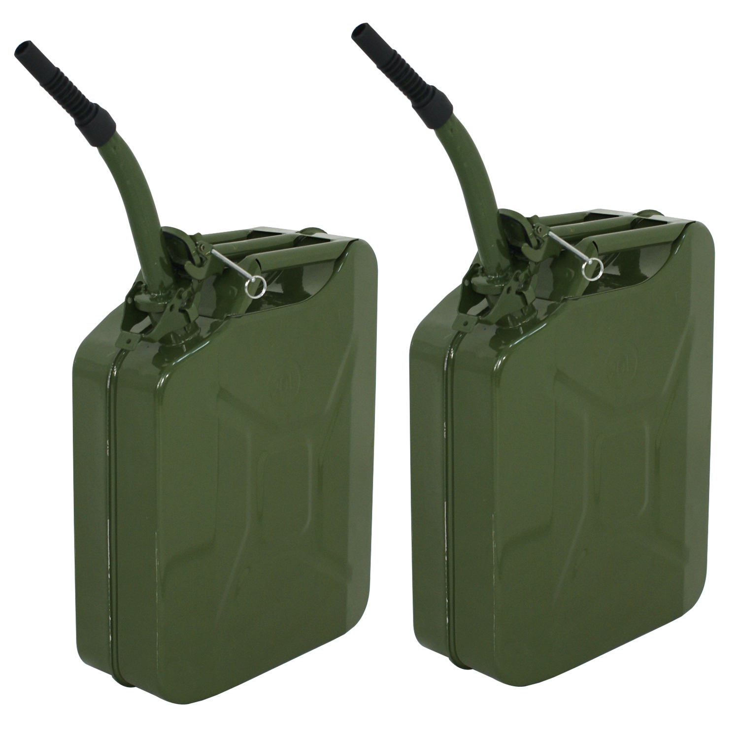 2 Jerry Can 5 Gallon 20L  oline Army Army Backup Metal Steel Tank