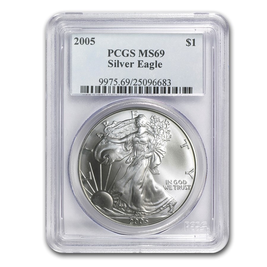 2005 Silver Eagle | PCGS MS69 | Classic Blue Label