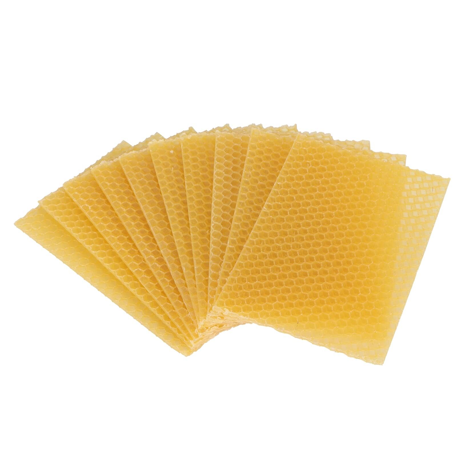 10pcs Beeswax Honeycomb Sheets Wax Foundation Beekeeping Sheet