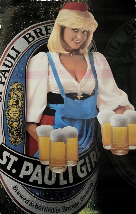 Vintage 1985 St. Pauli Girl Sexy Blonde Advertising Promo Beer Poster 32”x21” Vintage 1985 St. Pauli Girl Sexy Blonde Advertising Promo Beer Poster 32”x21”