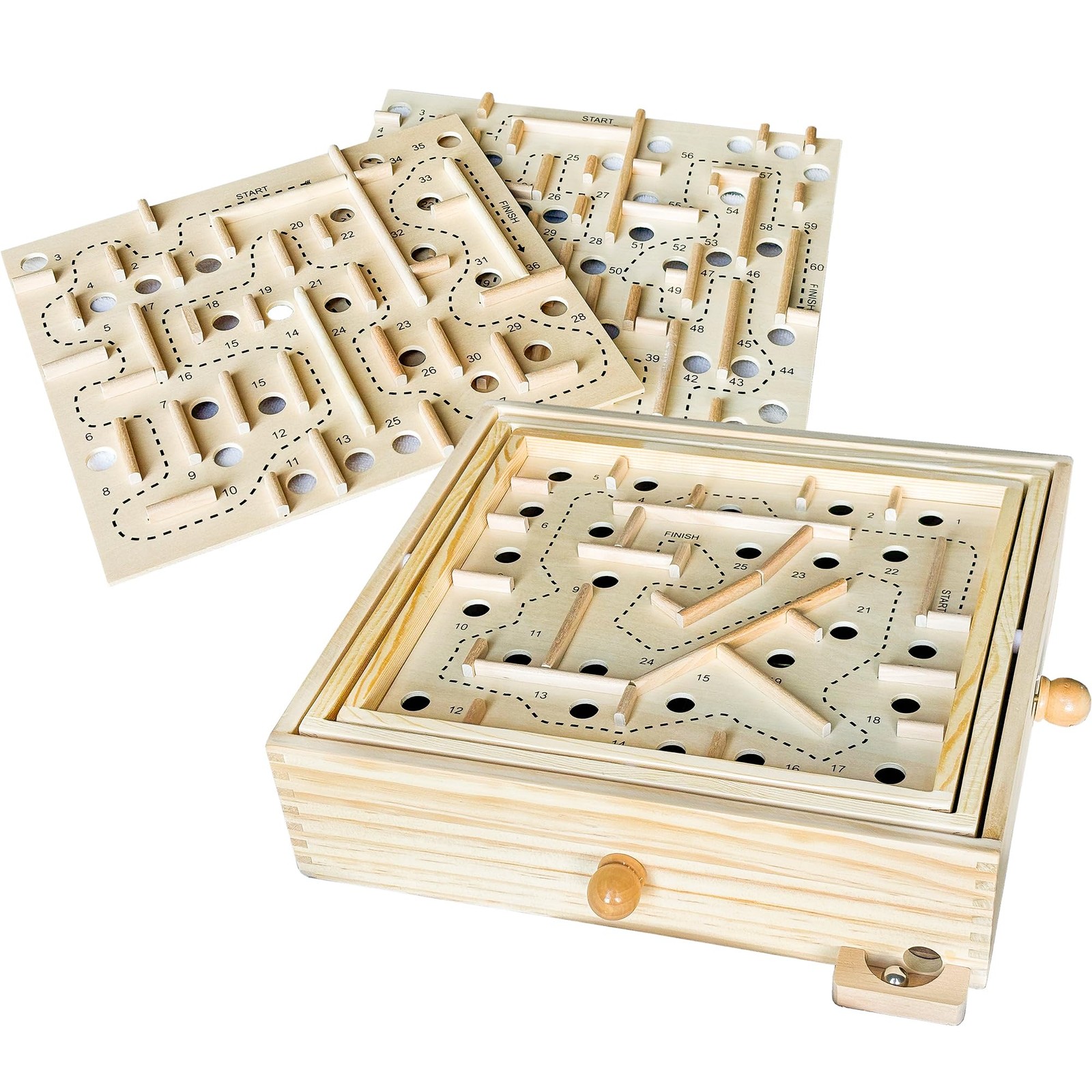 Sterling Games Wooden Labyrinth 3 Boards 60 36 25 Waypoints 3 Marbles Age 6+ Sterling Games Wooden Labyrinth 3 Boards 60 36 25 Waypoints 3 Marbles Age 6+
