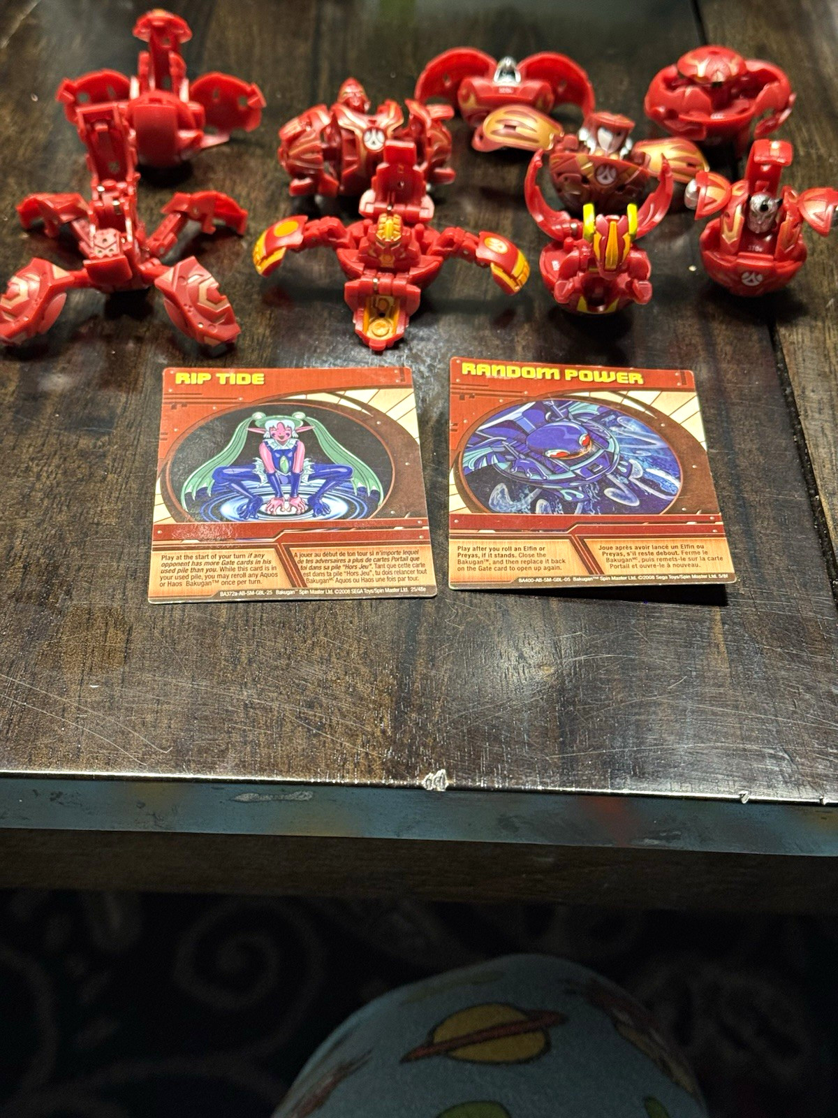 Vintage Bakugan Pyrus Red Lot of 9 Figures + 2 Cards Dragonoid Spin Master Sega