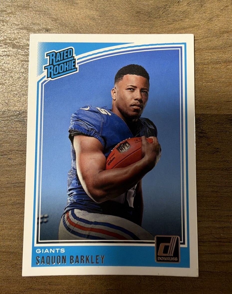 Saquon Barkley 2018 Panini Donruss - Rated Rookie #306 (RC) Saquon Barkley 2018 Panini Donruss - Rated Rookie #306 (RC)
