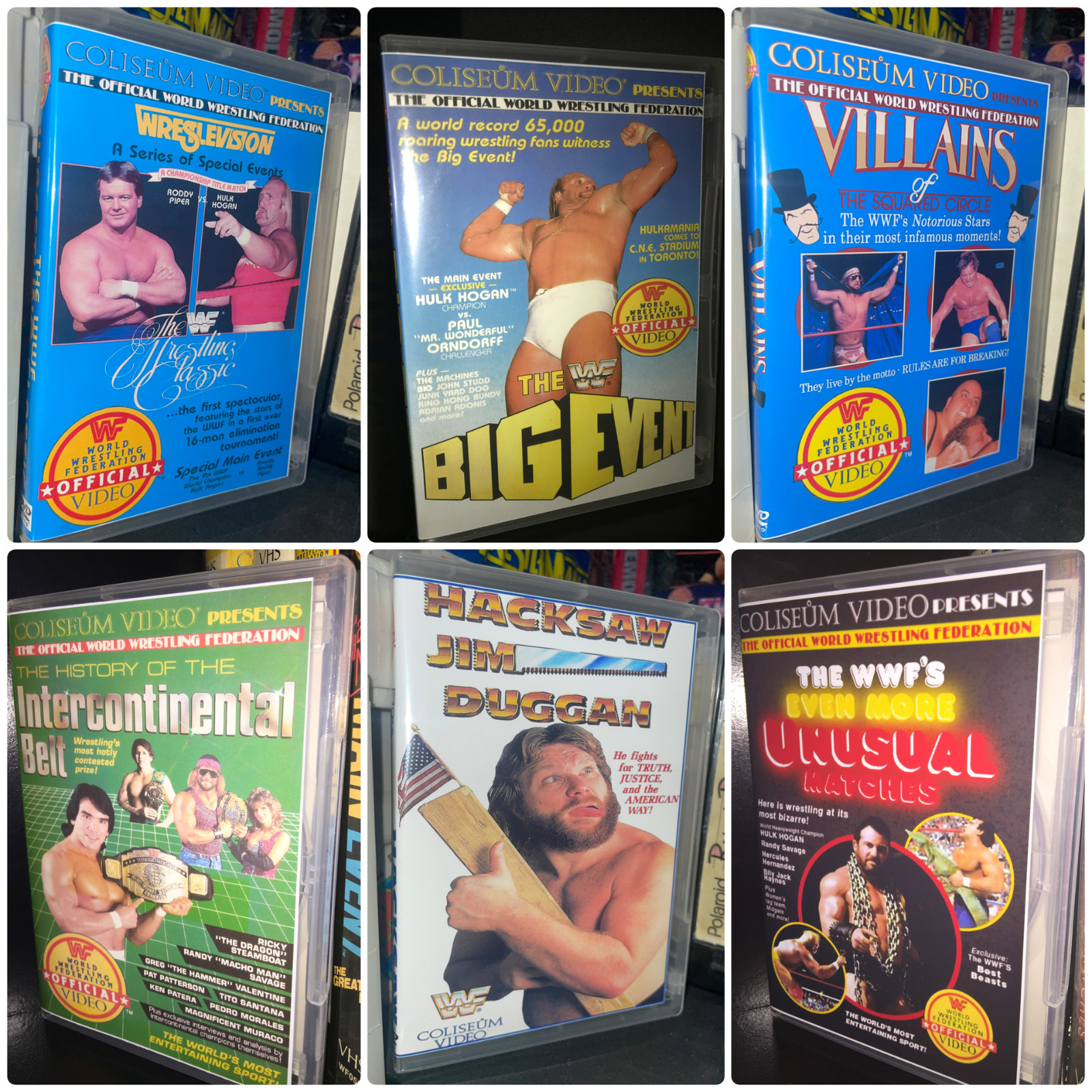 WWF 1980's DVD Lot - Coliseum Video 6 DVDs  - wwe wcw