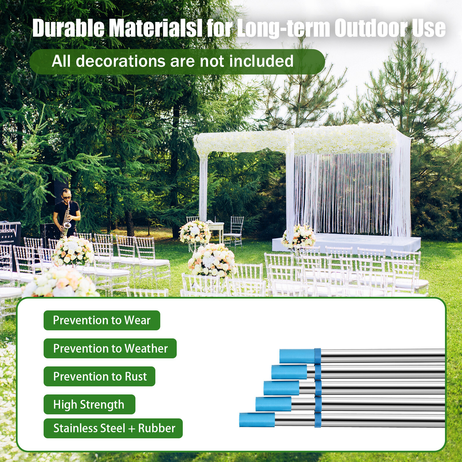 10'x50' Backdrop Stand Pipe Kit,Background Support System Curtain Frame HOT NEW！