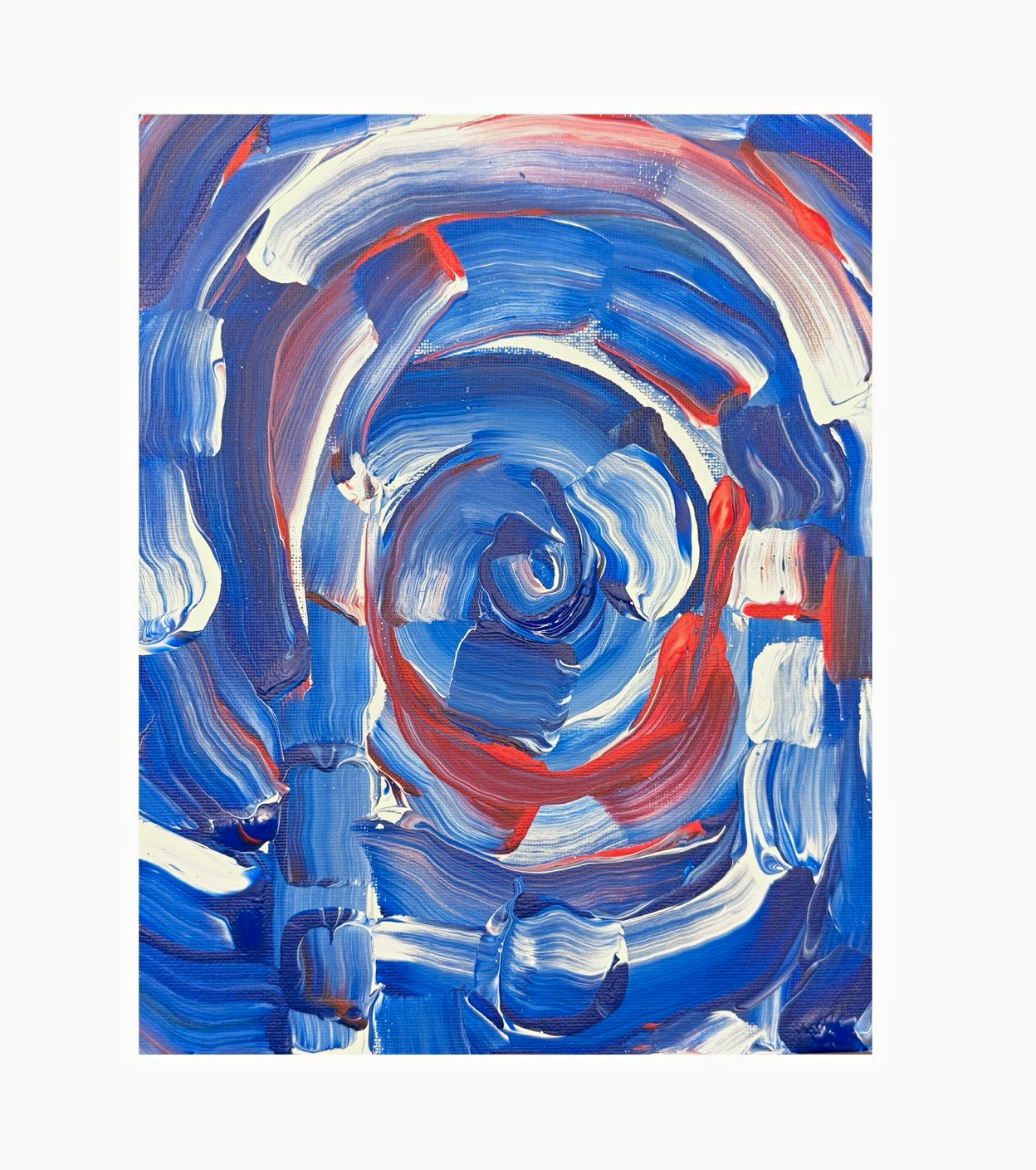 ALX Original 8x10 OOAK Signed Abstract Spiral Painting, Unframed