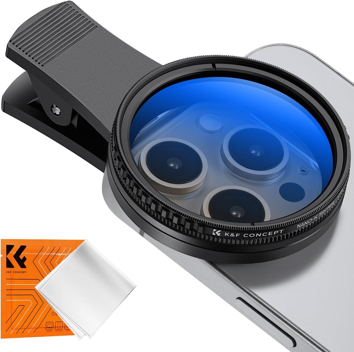 K&F CONCEPT 52mm CPL Universal Phone Polarizer Filter for iPhone 17 16 15 14 13