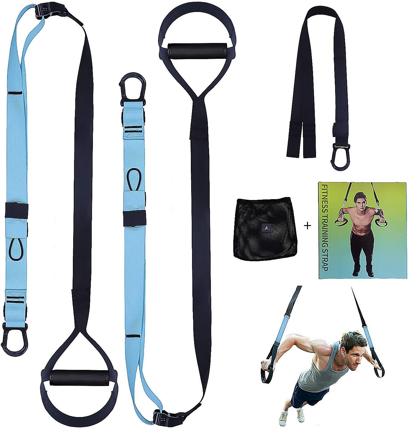 New - Bodyweight Fitness Resistance Workout Trainer Kit Fitness Training Straps New - Bodyweight Fitness Resistance Workout Trainer Kit Fitness Training Straps