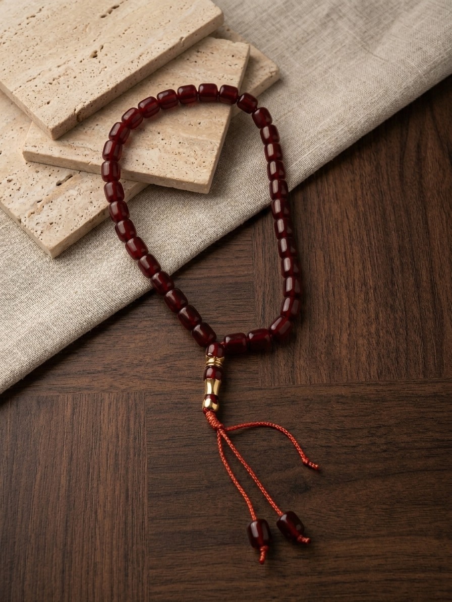 Natural Amber Red Rosary Beads 33 Islamic Prayer Beads Misbaha Subha Tasbih Natural Amber Red Rosary Beads 33 Islamic Prayer Beads Misbaha Subha Tasbih