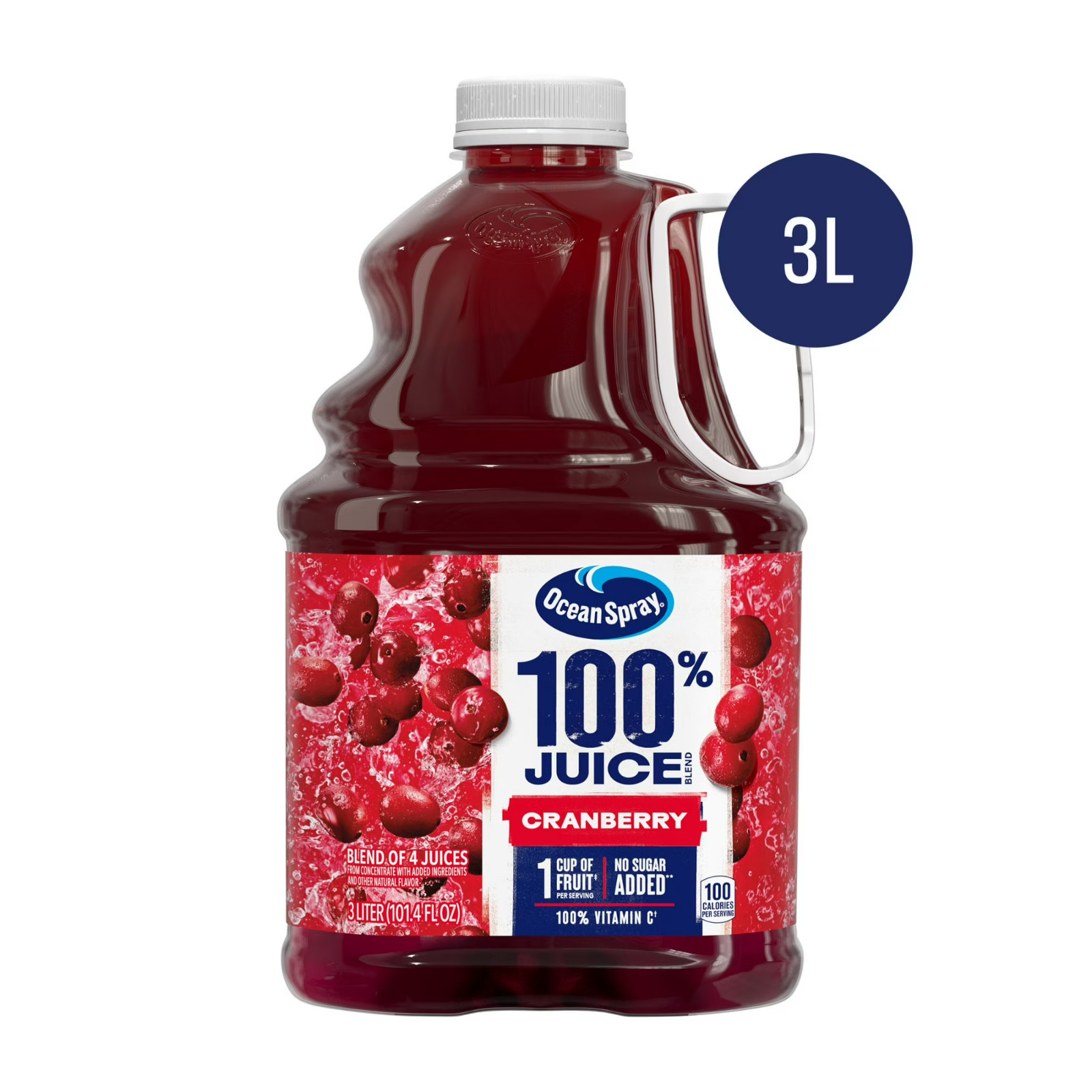 Ocean Spray 100% Juice Cranberry Juice Blend – 101.4 fl oz Bottle Ocean Spray 100% Juice Cranberry Juice Blend – 101.4 fl oz Bottle