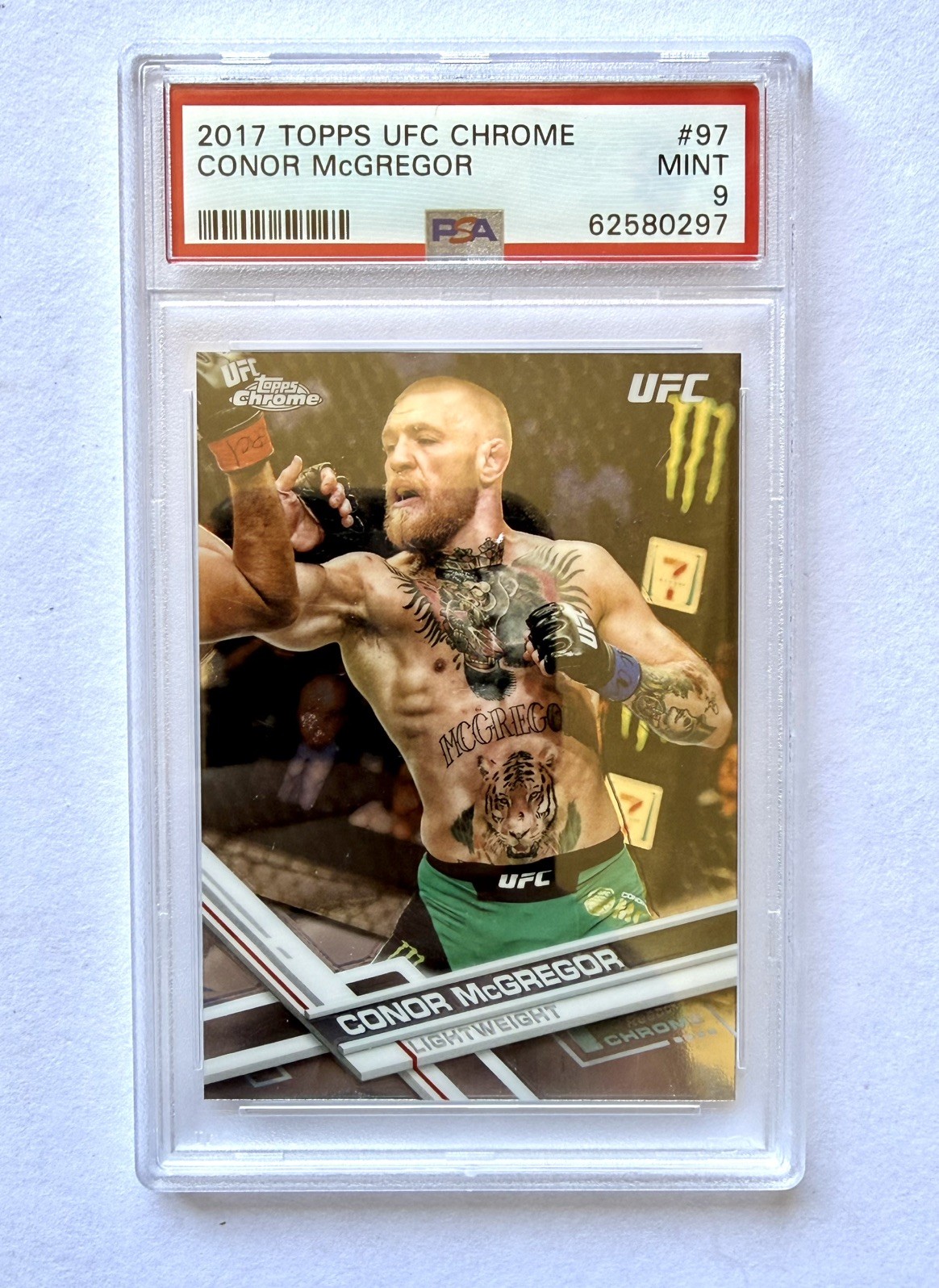 Conor McGregor 2017 Topps Chrome UFC Card #97 PSA 9 GEM MINT