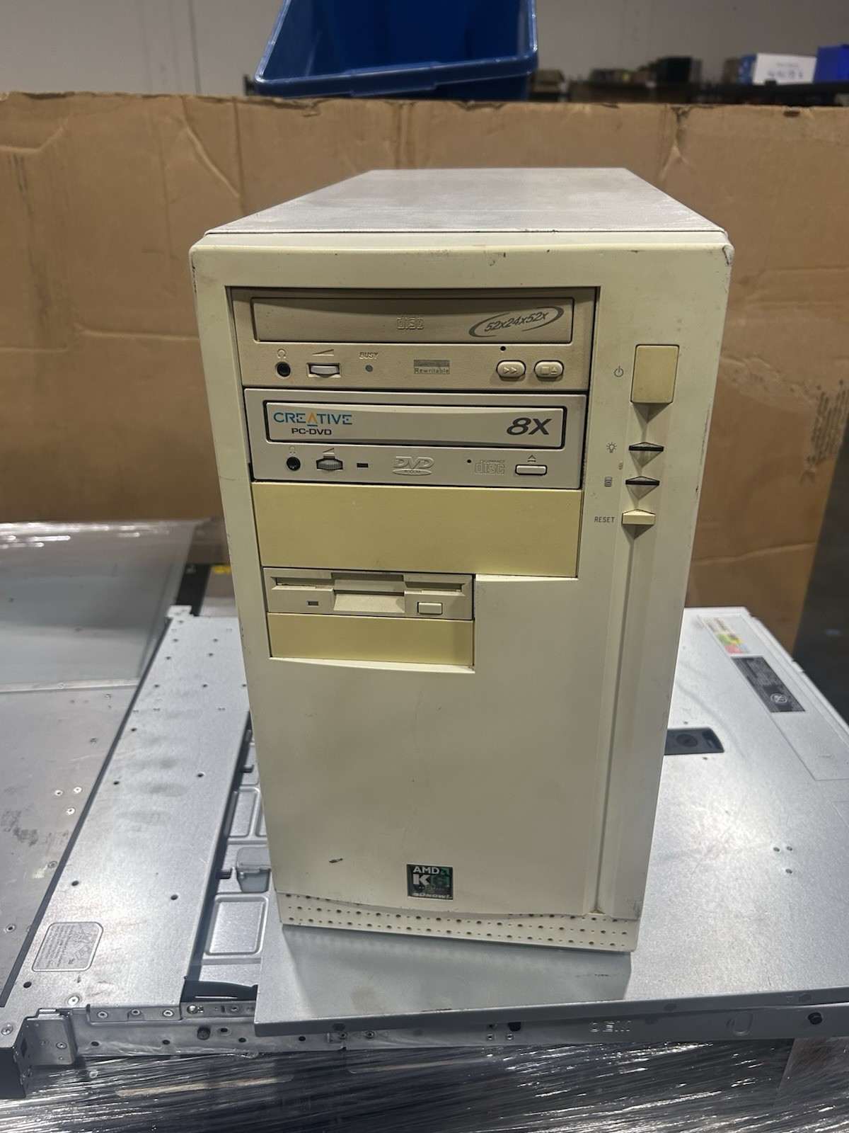 Vintage Inwin A500 ATX Beige Computer Case + X2 CD/Floppy/PSU