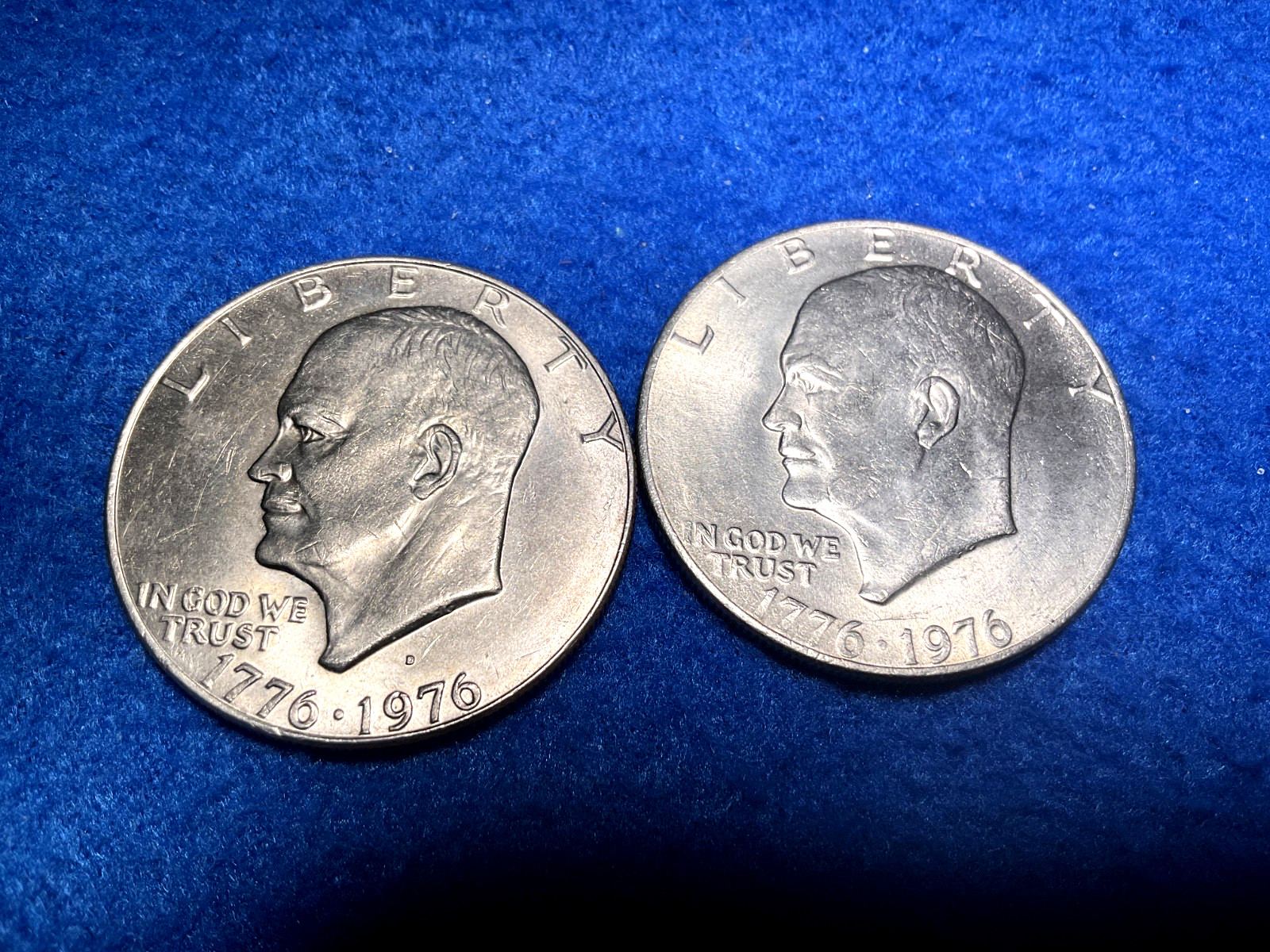 1976-D 1776 Eisenhower Dollar Type 1 & 1976-P AU- “BU” Cond. Both Coins $13.99 1976-D 1776 Eisenhower Dollar Type 1 & 1976-P AU- “BU” Cond. Both Coins $13.99