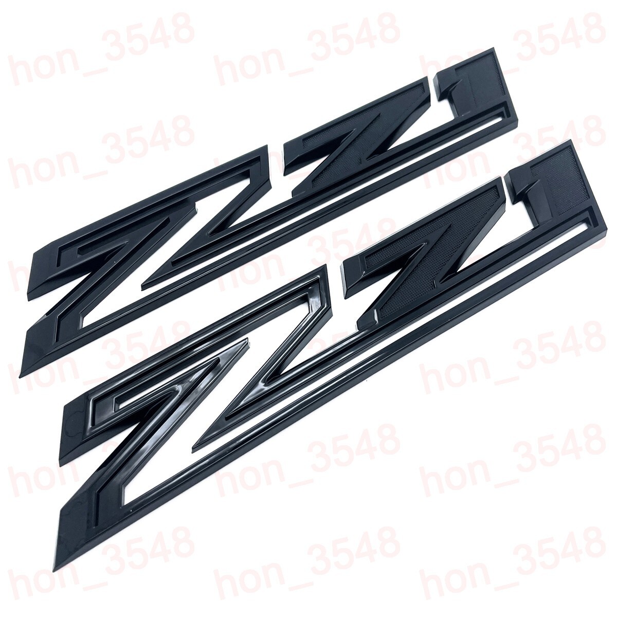 NEW 2pc 2019-2024 Chevy Silverado Z71 4x4 Emblem Fender Letter Badge Gloss Black