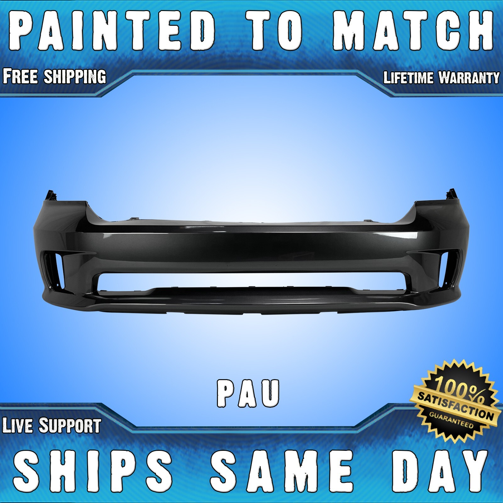NEW Painted *PAU Gray* Front Bumper Cover for 2013-2018 RAM 1500 Sport/Express