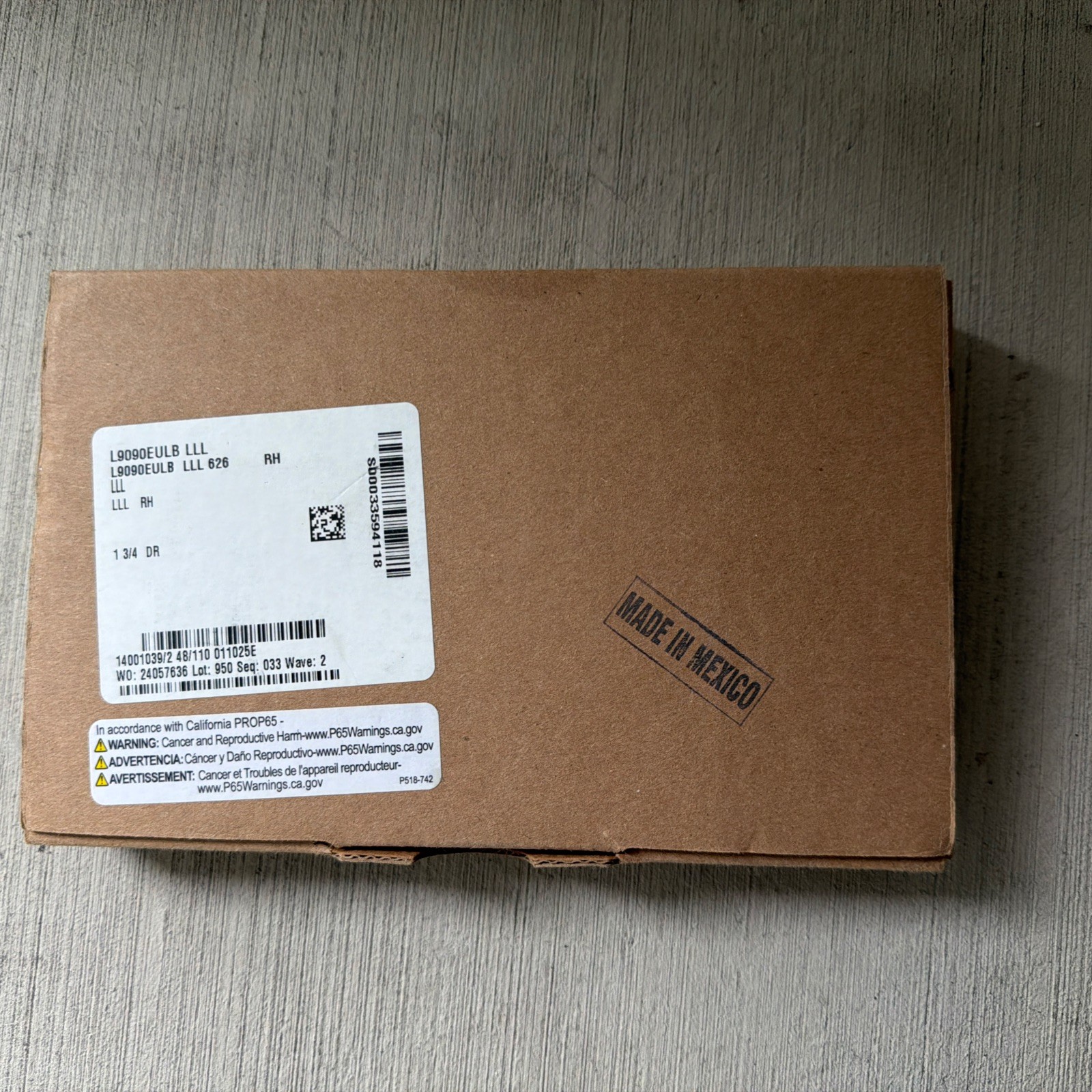Schlage L9090EULB LLL RH Electric Lock