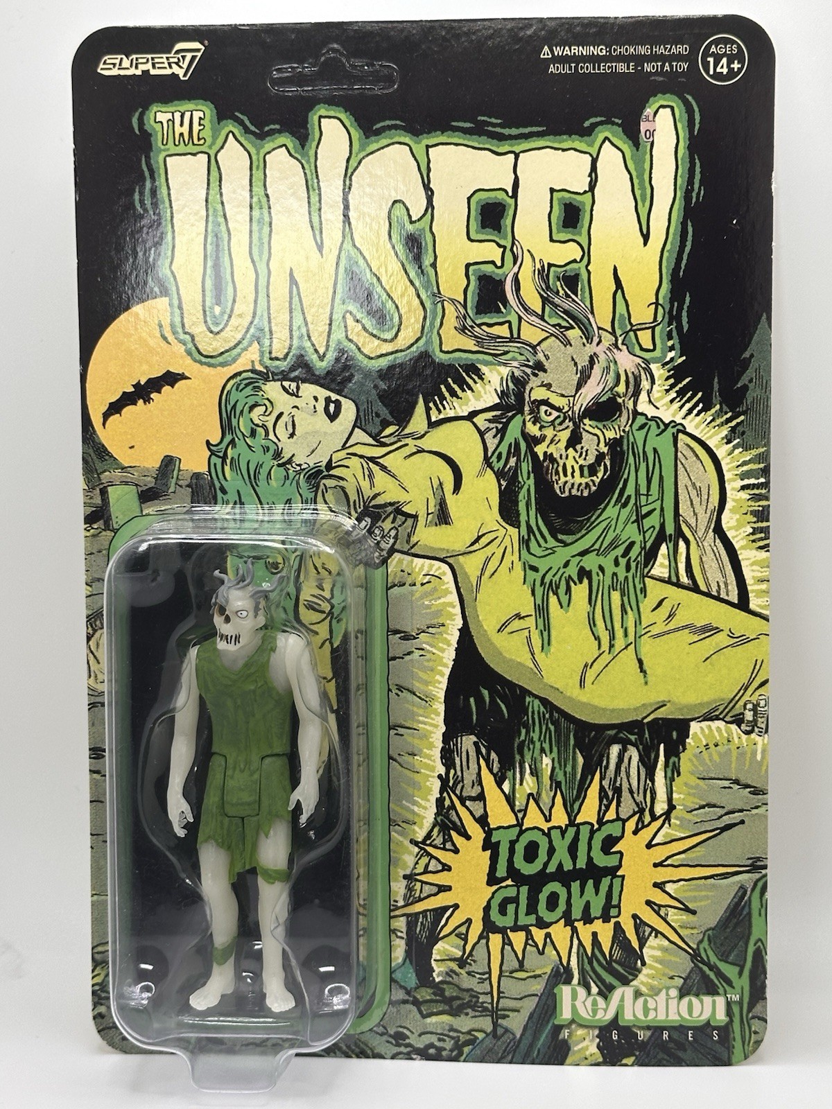 Super7 The Unseen Toxic Glow Spine-Chilling Ghoul ReAction Figure Monster NEW Super7 The Unseen Toxic Glow Spine-Chilling Ghoul ReAction Figure Monster NEW