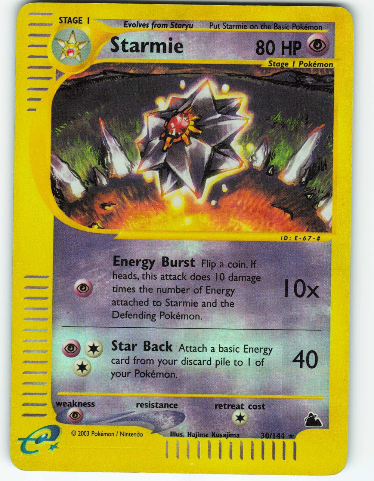 Starmie - Reverse Holo - 30/144 Skyridge - Pokémon TCG - 2003