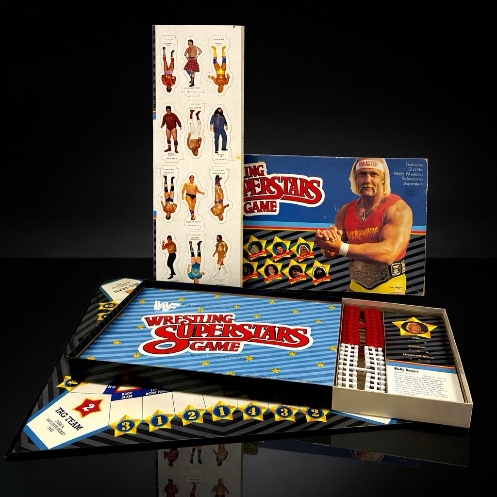 Vintage 1985 Milton Bradley WWF Wrestling Superstars Game Open Box Unused