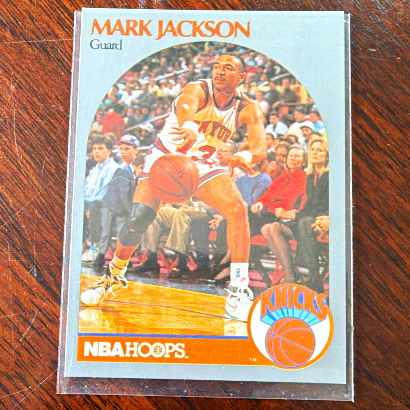 NBA Hoops 1990-91 Mark Jackson #205 Base Set New York Knicks Famous BG NBA Hoops 1990-91 Mark Jackson #205 Base Set New York Knicks Famous BG