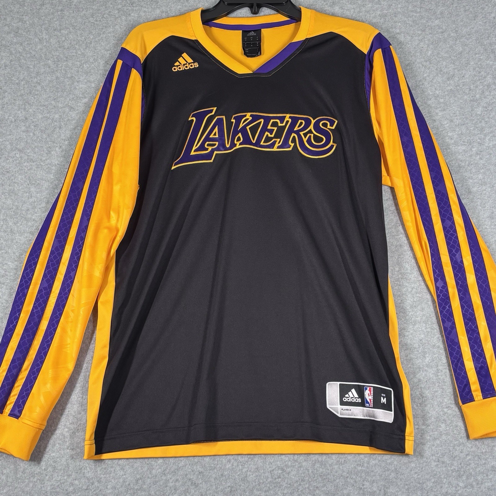 Los Angeles Lakers NBA Shooting Shirt Men’s Medium Long Sleeve Warm Up Adidas Los Angeles Lakers NBA Shooting Shirt Men’s Medium Long Sleeve Warm Up Adidas