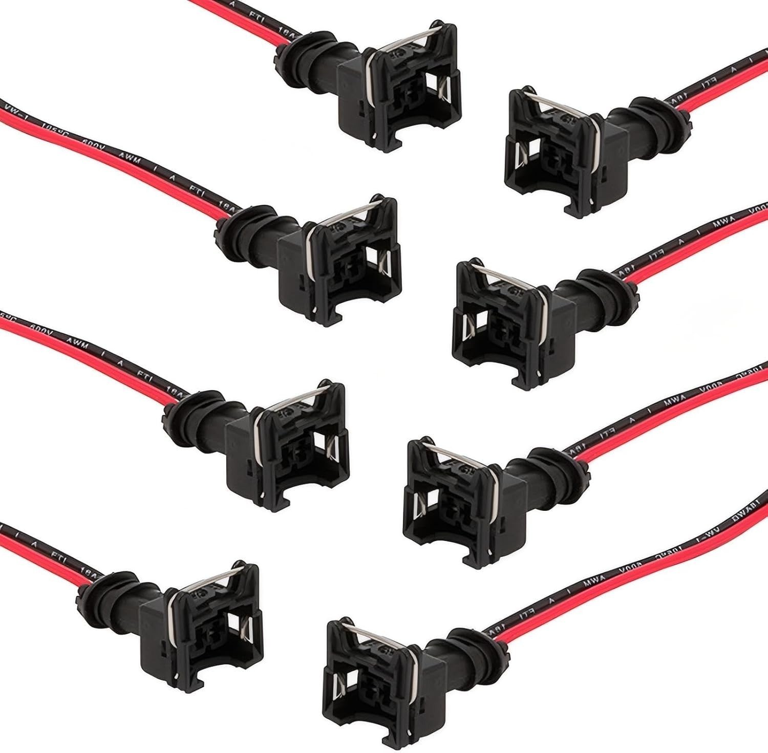 8 PCS Fuel Injector Connector, Fuel Injector Connector with Extended Pigtail Wir 8 PCS Fuel Injector Connector, Fuel Injector Connector with Extended Pigtail Wir
