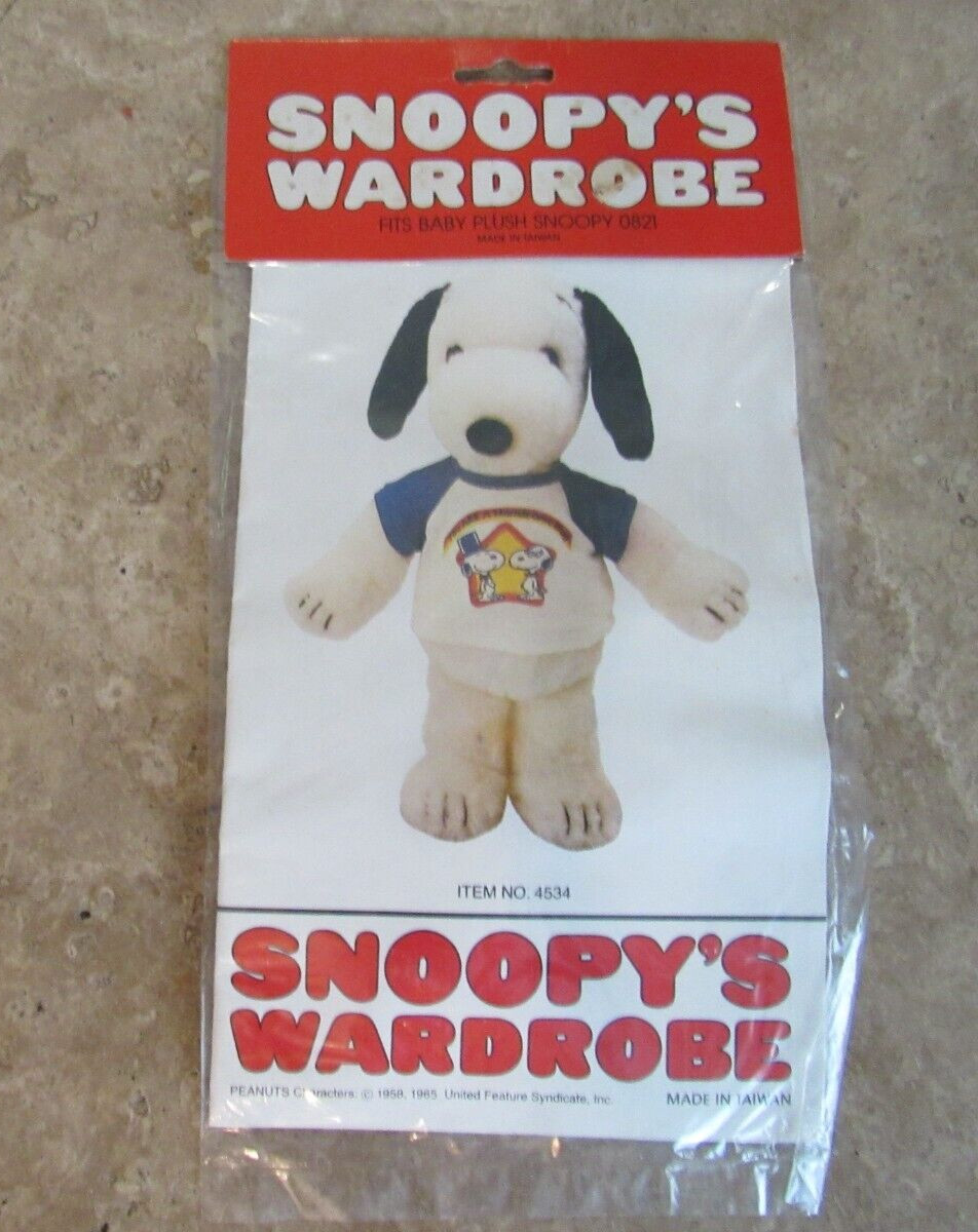 New vintage Snoopy's Wardrobe shirt for baby plush snoopy, Handsome Dog New vintage Snoopy's Wardrobe shirt for baby plush snoopy, Handsome Dog