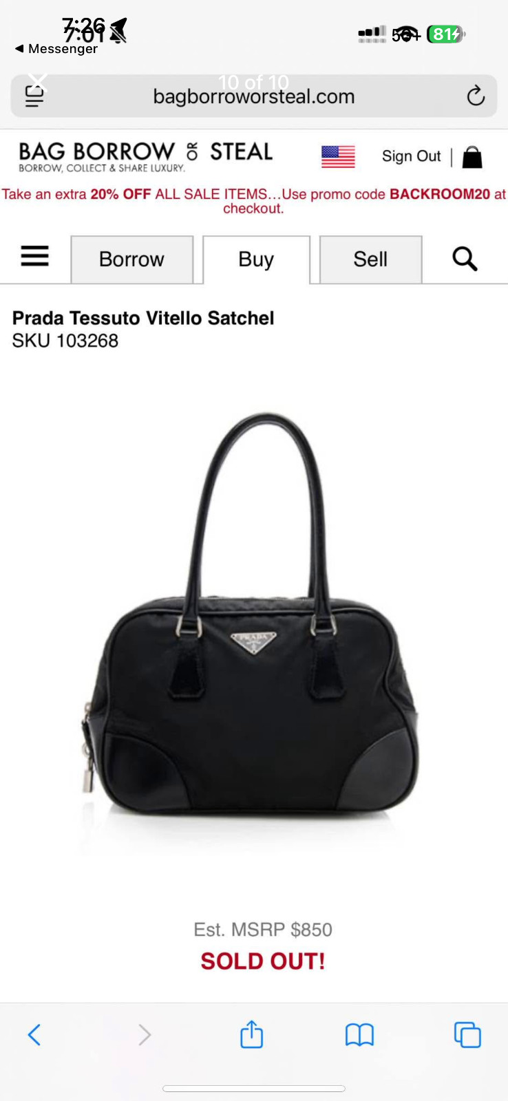 prada bag women authentic used small satchel vintage