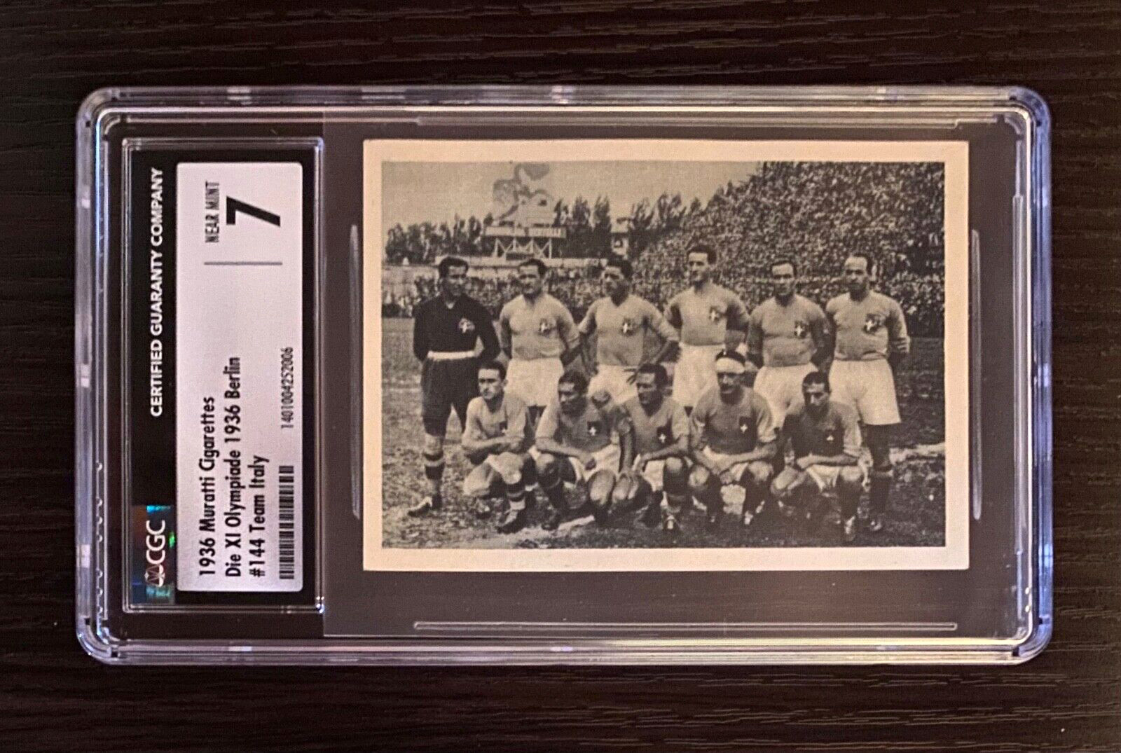 1935 - 1936 Italian Team Muratti Cigarettes CGC 7 Meazza Schiavio Monti Italy