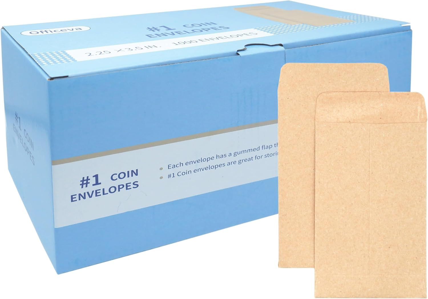 Budgenix #1 1000 Pcs Small Coin Envelopes 2.25\ Budgenix #1 1000 Pcs Small Coin Envelopes 2.25\