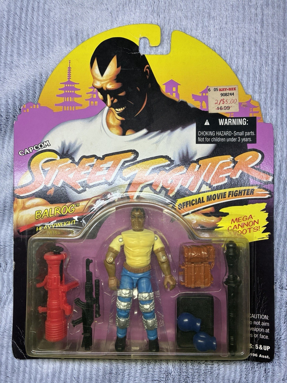 Hasbro Street Fighter Balrog Boxer Action Figure Boxed w/ Accessories 1994 Hasbro Street Fighter Balrog Boxer Action Figure Boxed w/ Accessories 1994