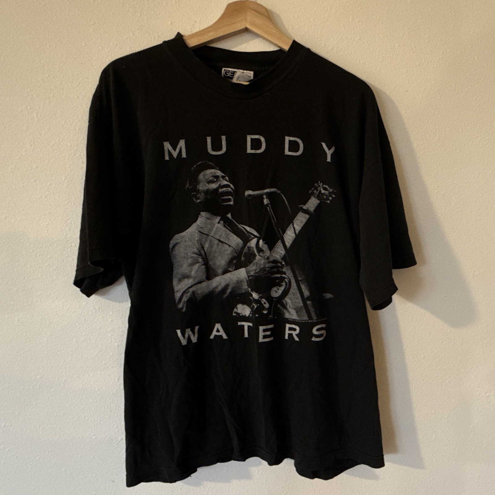 GEAR INK Vintage 1990s Muddy Waters Jazz & Blueswear T-Shirt XL Black USA