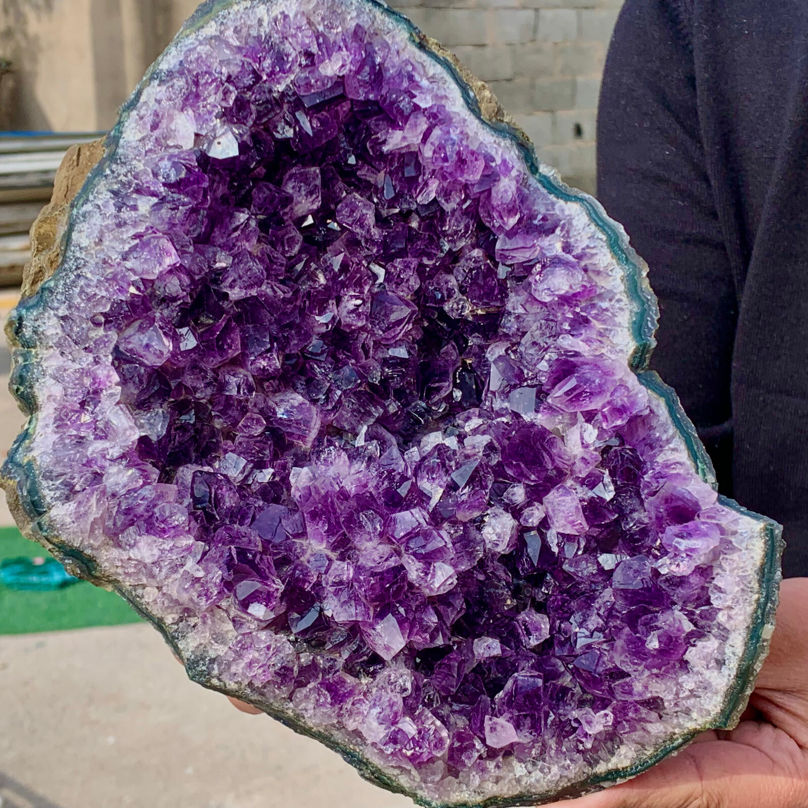 5.67LB  Natural Amethyst geode quartz cluster crystal specimen Healing