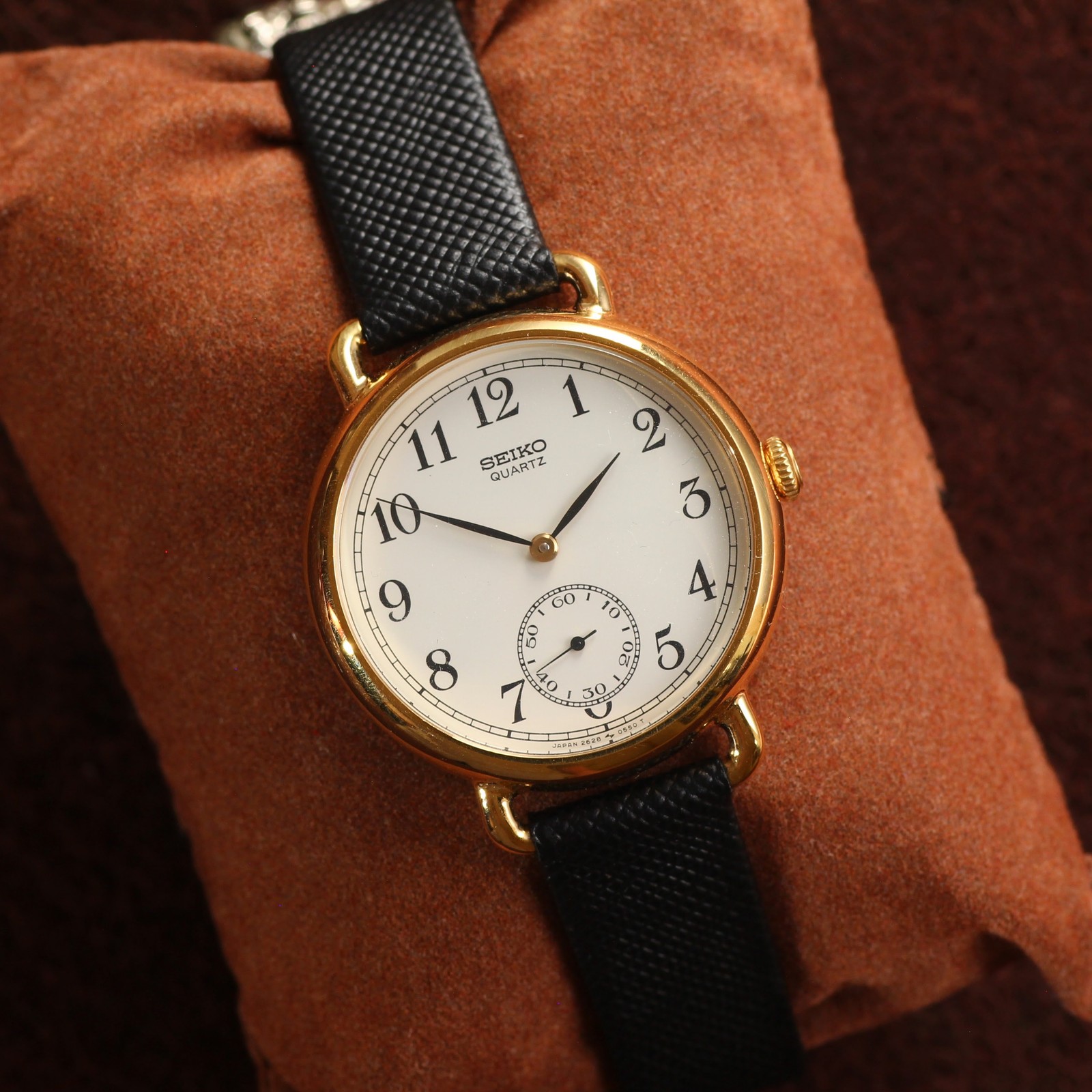 Vintage Seiko Railway Dial Mens Dress Watch - 2628-0140 - 1983