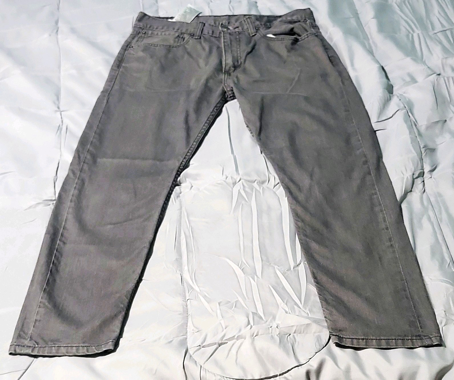 Levi\'s 500 Series 508 Tapered Fit Gray Denim Jeans Mens Regular Low Rise
