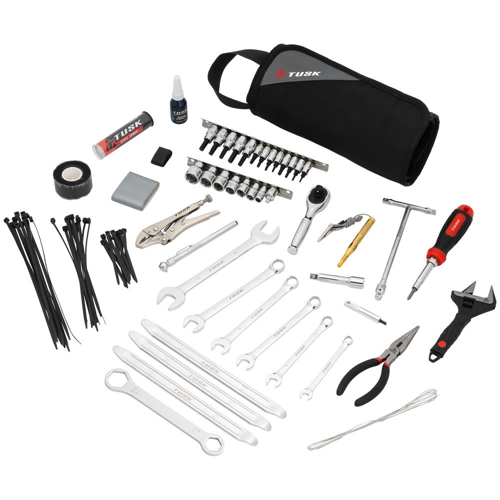 Tusk Motorcycle/ADV 30 Piece Compact Tool Kit with Pliers, Wrenches, Sockets