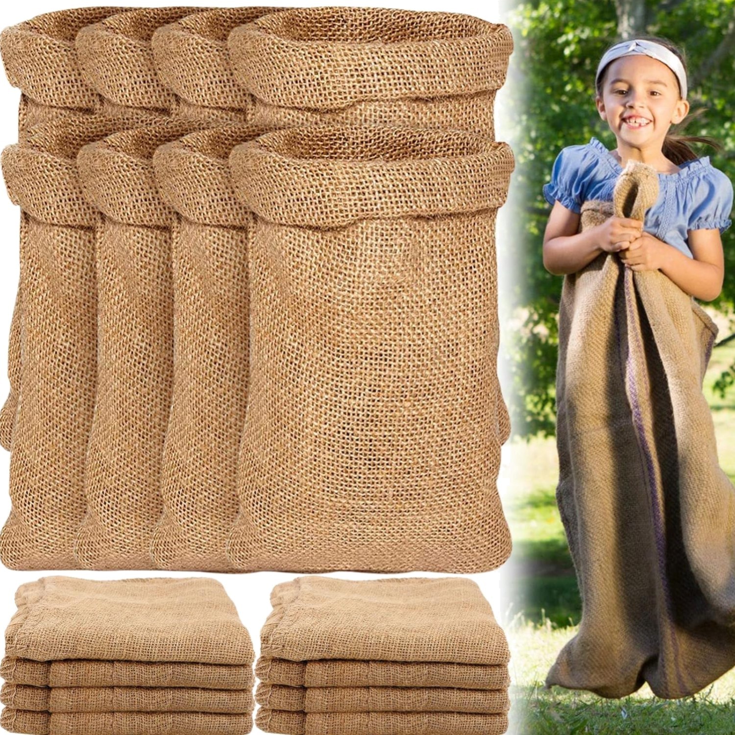 Fabbay 12 Pack Burlap Sack Race Bags 24 X 40 Inch Outdoor Lawn Games Fabbay 12 Pack Burlap Sack Race Bags 24 X 40 Inch Outdoor Lawn Games