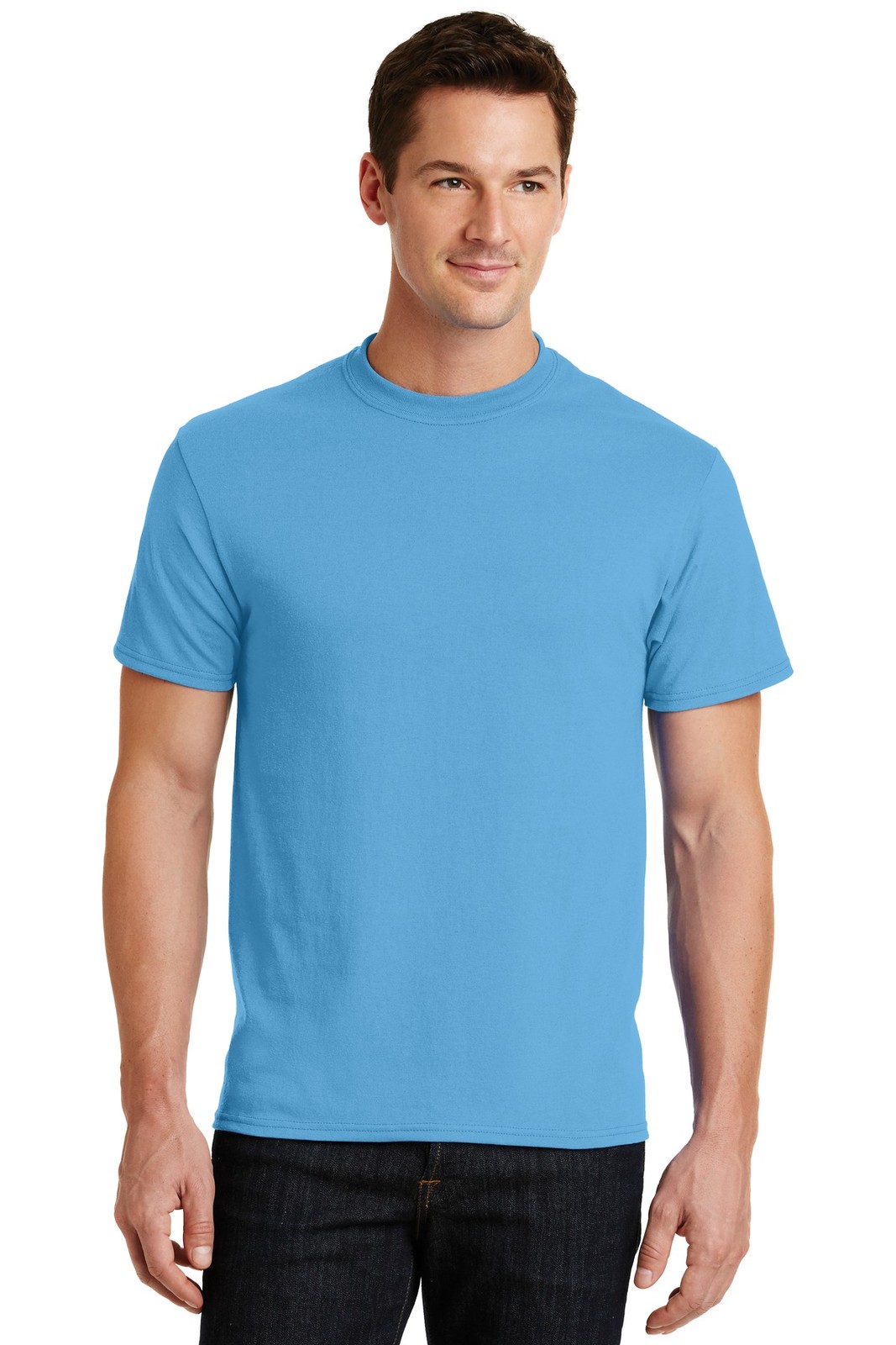Port & Company PC55 Men's Cotton/Polyester Short Sleeve Top Blend Tee T-Shirt Port & Company PC55 Men's Cotton/Polyester Short Sleeve Top Blend Tee T-Shirt