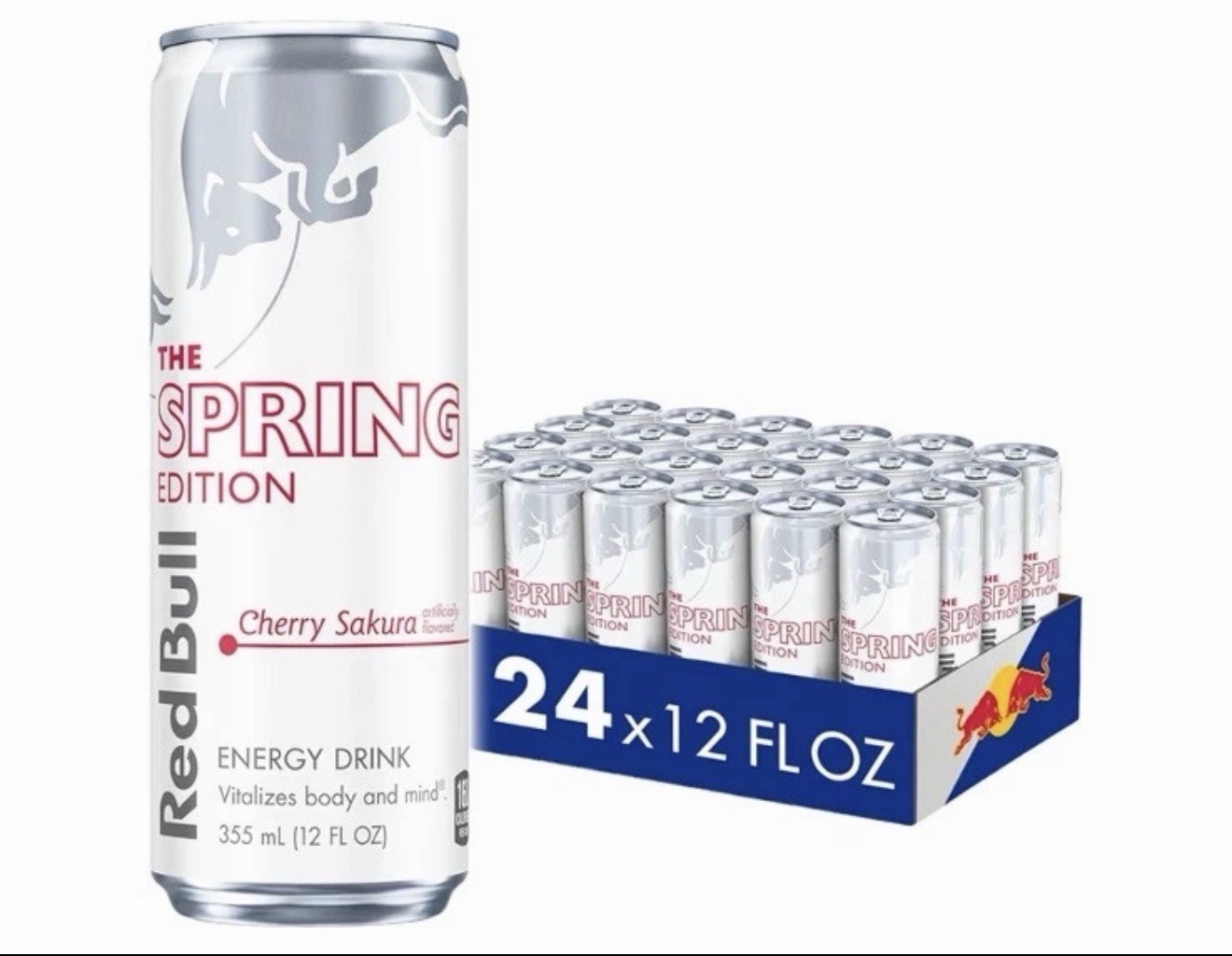 Red Bull Spring Edition Energy Drink, Cherry Sakura, 24 Cans, 12 Fl Oz Red Bull Spring Edition Energy Drink, Cherry Sakura, 24 Cans, 12 Fl Oz