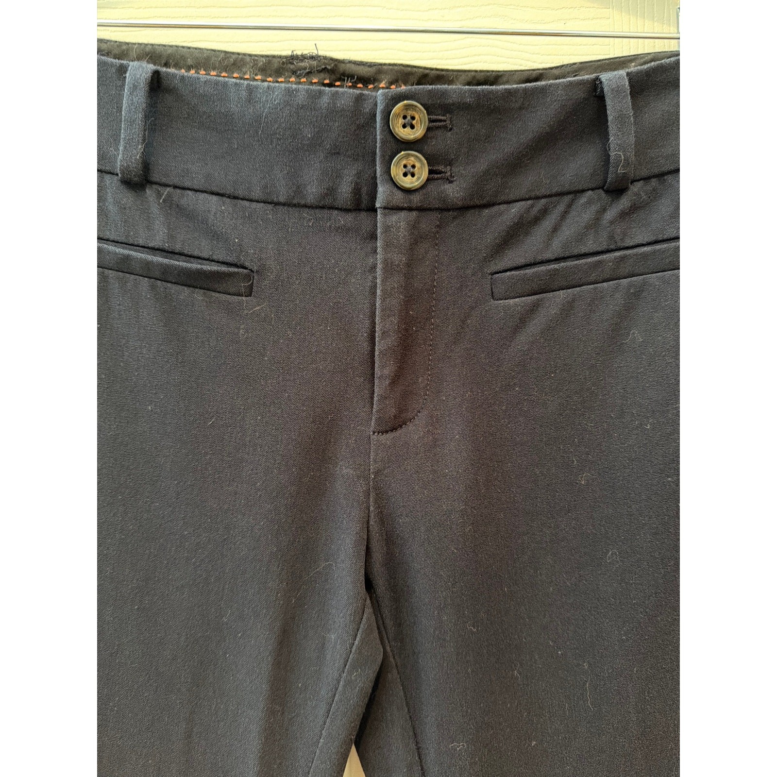 Anthropologie The Essential Crop Flare Pants Navy Blue Size 4
