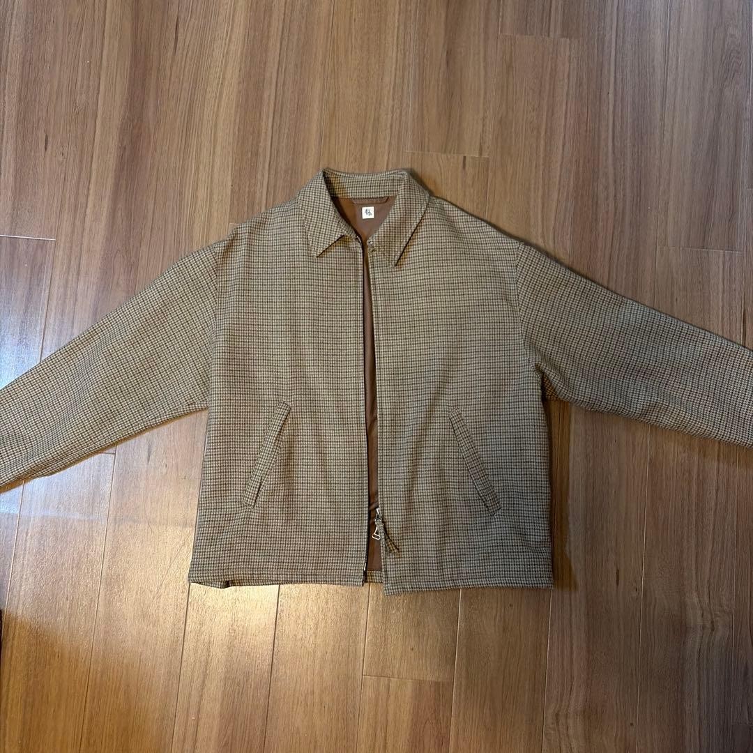 Authentic KAPTAIN SUNSHINE Wool Alpaca Tweed Harrington Jacket 40 XL KS20FJK04