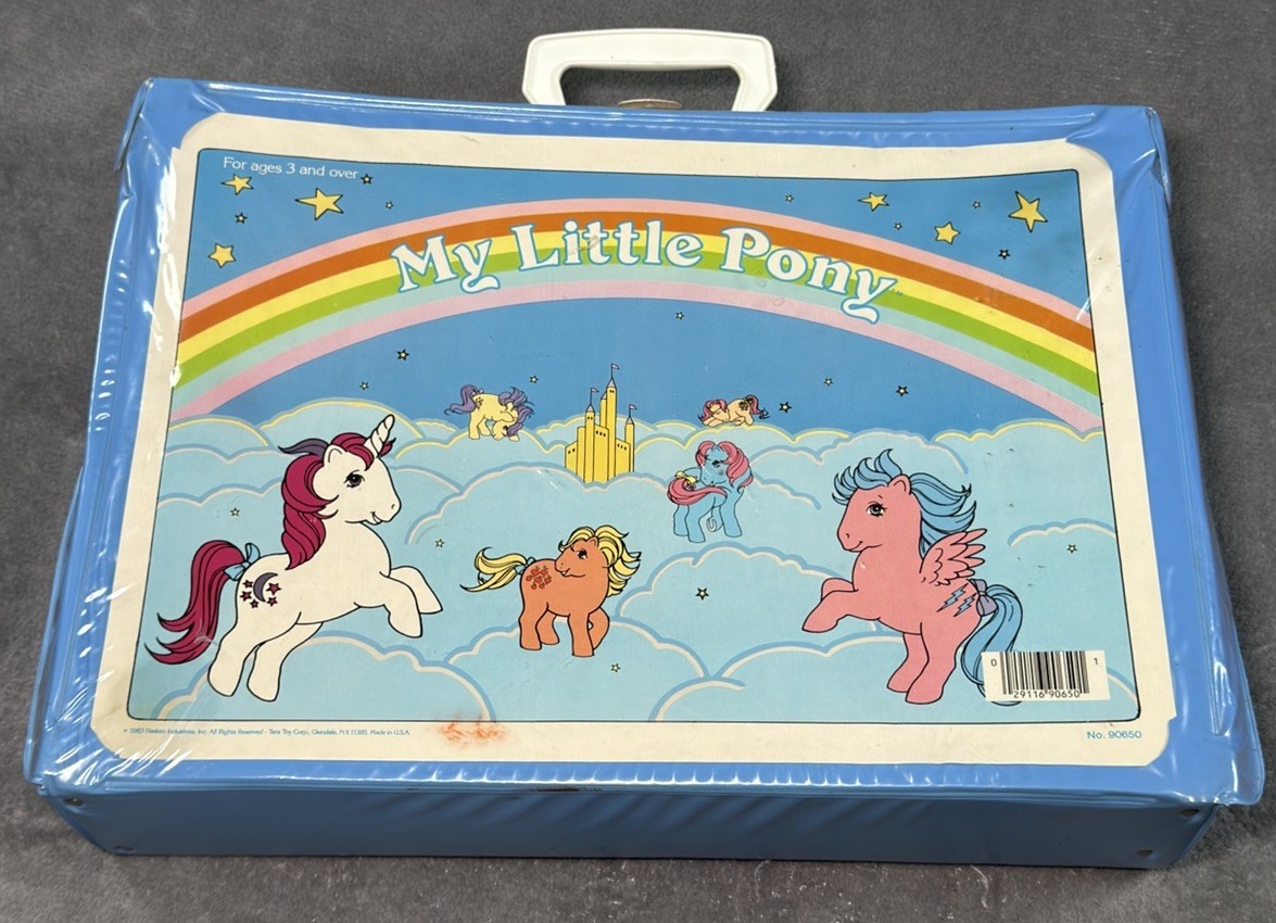 VINTAGE 1983 Hasbro MY LITTLE PONY Ponies blue VINYL CARRY CASE Carrying VINTAGE 1983 Hasbro MY LITTLE PONY Ponies blue VINYL CARRY CASE Carrying