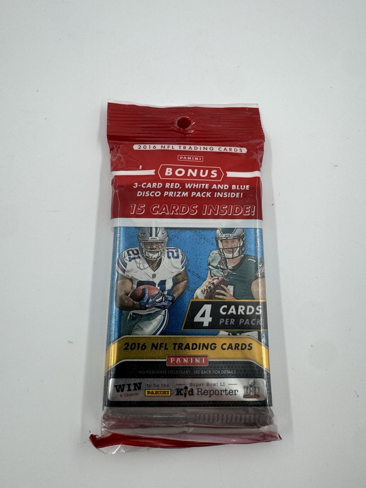 2016 Panini Prizm NFL Football Cello Pack Red & Blue Cellos Rare Factory Sealed 2016 Panini Prizm NFL Football Cello Pack Red & Blue Cellos Rare Factory Sealed